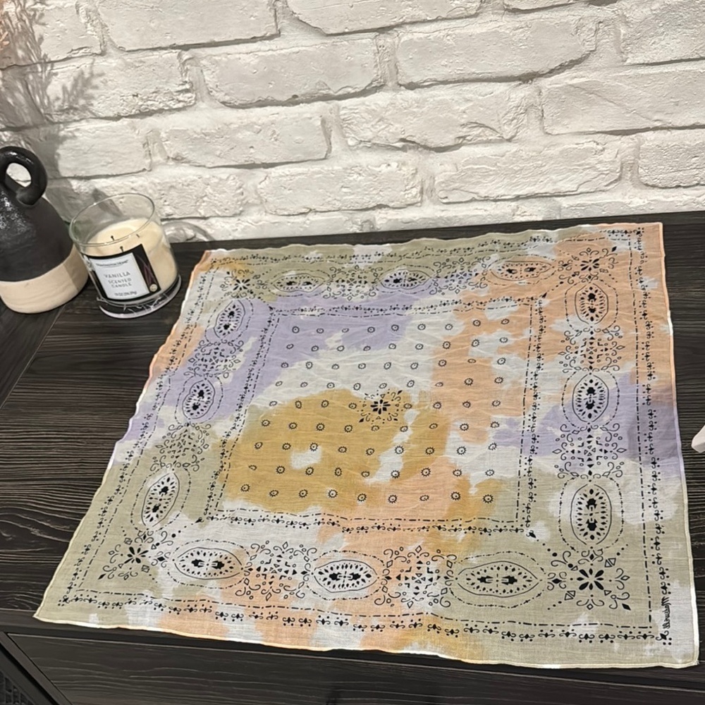 Madewell tie-dye organic cotton bandanna, scarf.